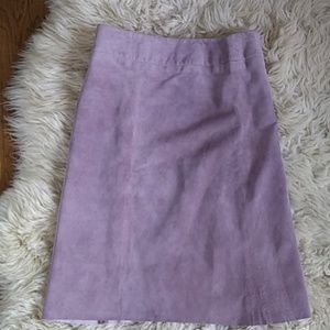 DKNY suede leather skirt